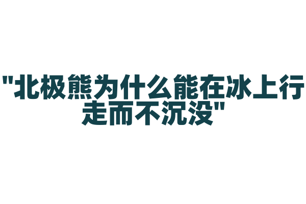 "北极熊为什么能在冰上行走而不沉没"